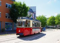 5-Bahnhofstrasse Naumburg mit Strassenbahn zum Salztor 09.06.2024