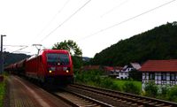 2-187 167 DB Cargo mit Ganzzug Fc Wagen in Breternitz 22.06.2024