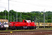 2-261 061 DB Cargo rangiert mit Blankensteiner &Uuml;bergabe am 05.07.2024 in Saalfeld