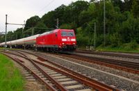 10-185 181 DB Cargo Ganzzug Gaskesselwagen in Ludwigsstadt 07.08.2024