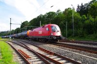 6-1016 044 &Ouml;BB Taurus am 07.08.2024 in Ludwigsstadt mit Kesselwagenzug nach Gro&szlig;korbetha